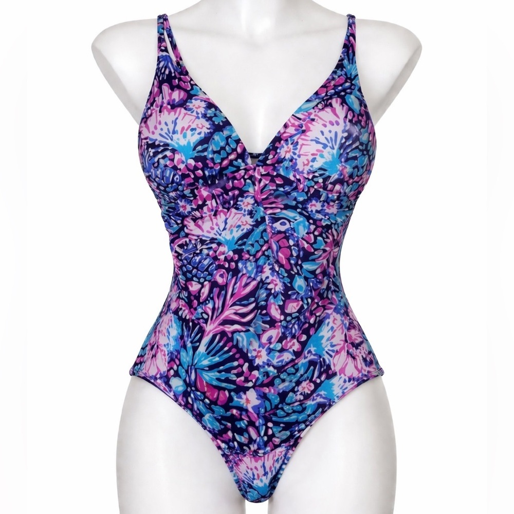 Stella Parker Floral One-Piece Swimsuit size small